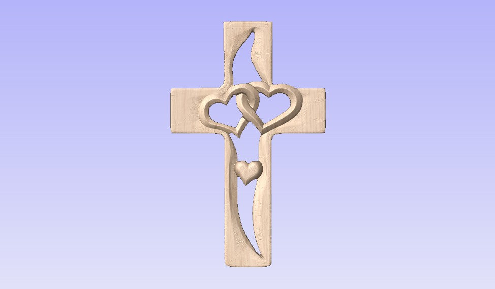 Cross with Hearts