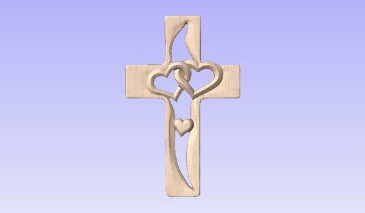 Cross with Hearts